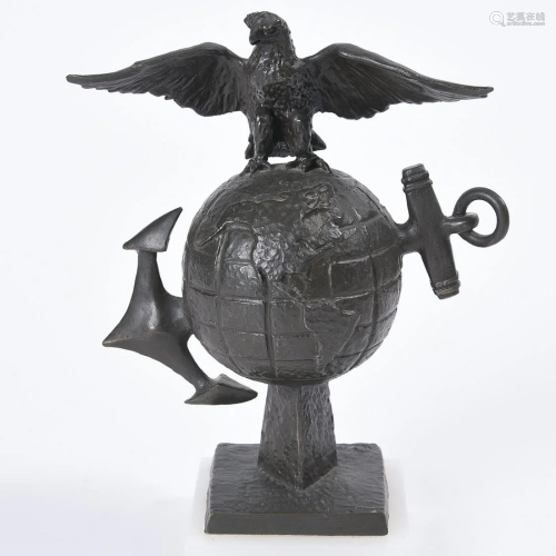U.S. Marine Corp Insignia Bronze Sculpture …