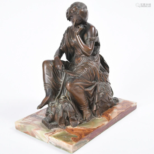 Bronze Figure of a Seated Woman After Jame…
