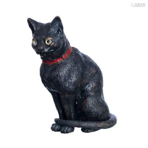 Sculpture Gato in faience by Jose A. Cunha