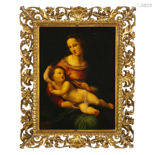 Follower of RAFAEL, 17th century - 'Madonna …