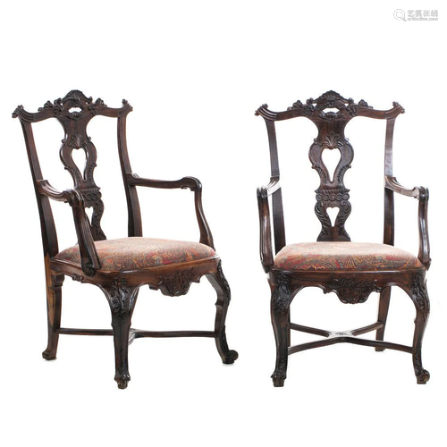 Pair of kingwood armchairs 18th