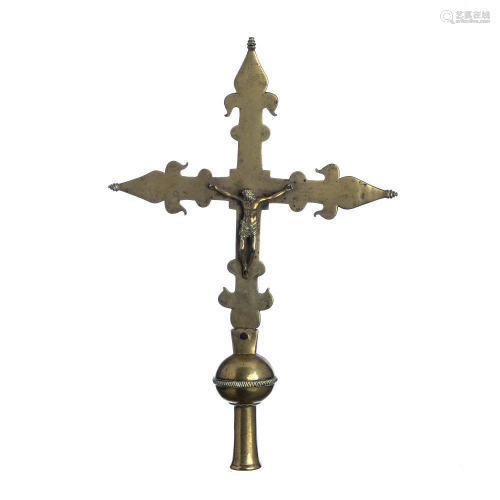 Processional bronze cross