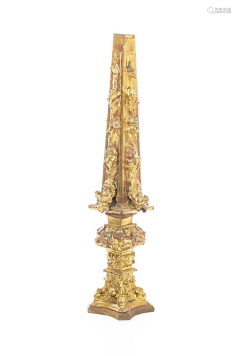 Large gilt carved spire