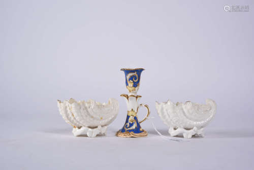 A Set of Chinese Porcelain Cups and candlestick,3pcs