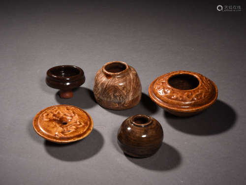 A Set oc Chinese Porcelain Study Utensils, 5pcs