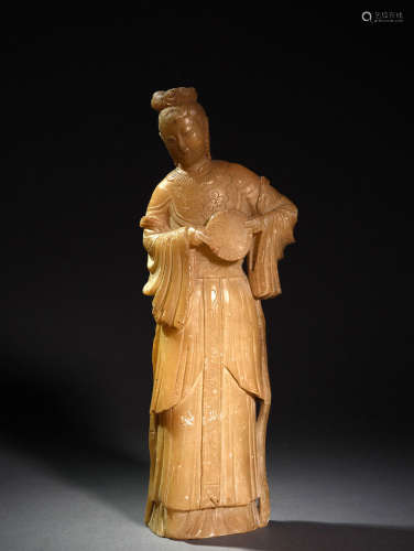 A Chinese Carved Shoushan Stone Figure Ornament
