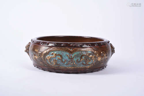 A Chinese Bronze Glazed Porcelain Washer