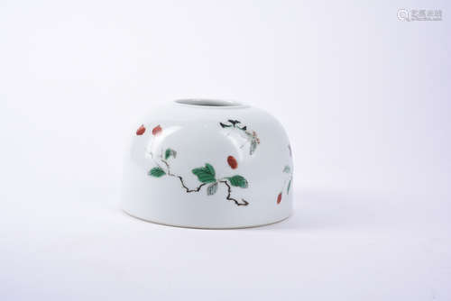 A Chinese Multi Colored Floral Porcelain Water Pot