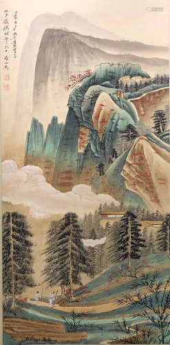 A Chinese Landscape Painting, Zhang Daqian Mark