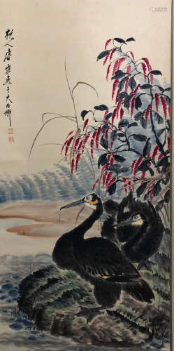 A Chinese Egret  Painting, Tnag Yun Mark