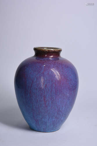 A Chinese Purple Glaze Porcelain Zun