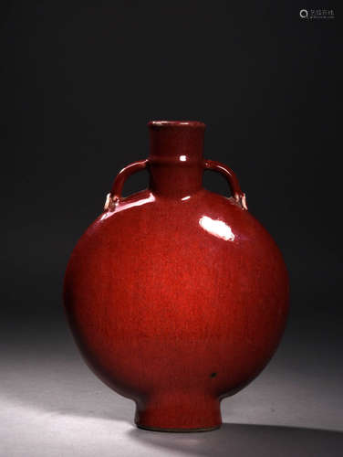 A Chinese Red Glazed Porcelain Vase