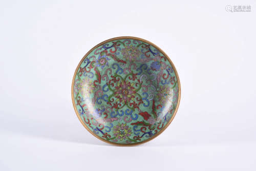 A Chinese Cloisonne Porcelain Plate