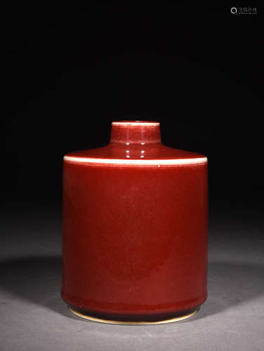 A Chinese Red Glazed Porcelain Snuff Bottle