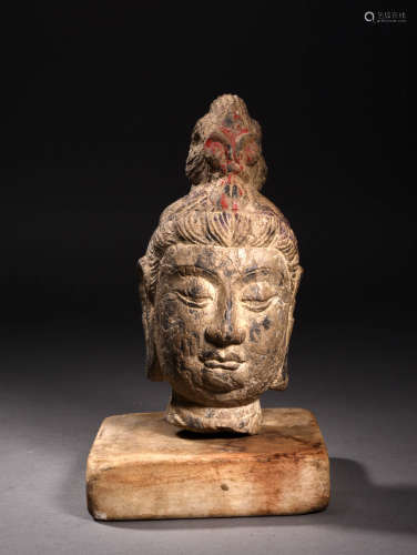 A Chinese Carved Buddha's Heas Ornament