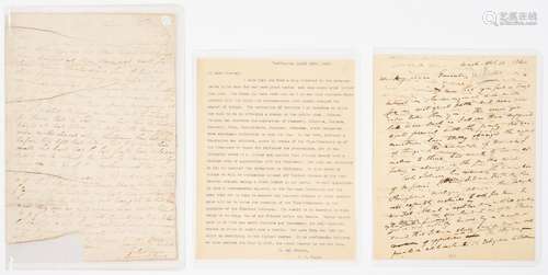 2 letters to Andrew Jackson inc. Creek War, Francis Preston Blair