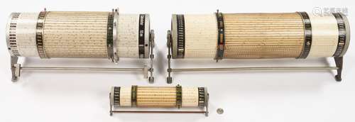 3 Loga Rechenwalzen Cylindrical Calculating Drums