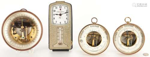 Four Early 20th Cent. Barometers & Thermostat