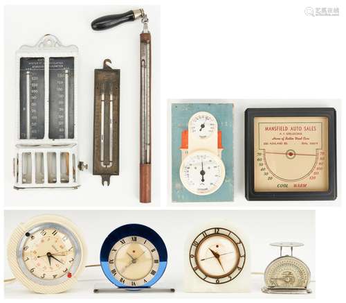 8 American Clocks & Weather Gauges, 9 items