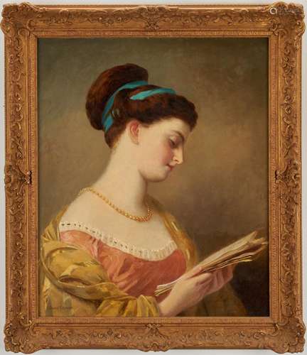 James Redmore O/C Portrait of a Young Woman Reading