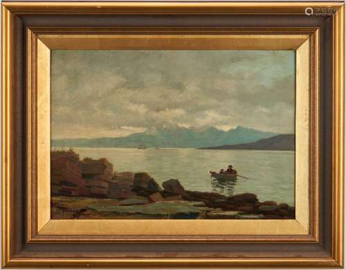 JGT Godfrey Oil Painting, Coastal Scene