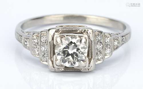 Ladies 14K Diamond Ring