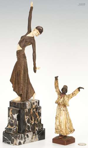 2 Bronze Figural Sculptures, incl . Bergmann