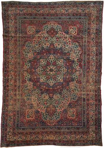 Room Size Persian Kirman Rug, Signed