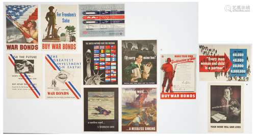 12 WWII Propaganda posters inc John Atherton