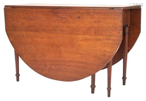 Virginia Sheraton Drop Leaf Table, Signed