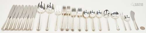 41 Pcs. Towle Sterling Flatware, most Rambler Rose