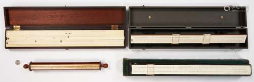 4 Keuffel & Esser Slide Rules, incl. 4105 Webb's Stadia rule