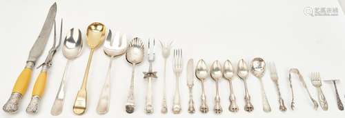 27 pcs flatware incl. gilt-silver platter spoon