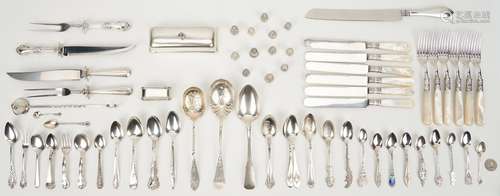 67 Pcs. assorted silver inc. Souvenir Spoons, Russian Spoon