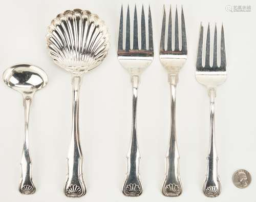 6 pcs Kirk Sterling Serving Forks and Ladles