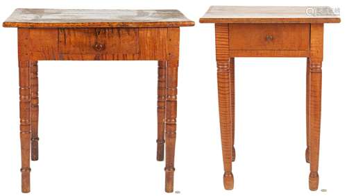 2 Tiger Maple Tables, incl. East Tennessee