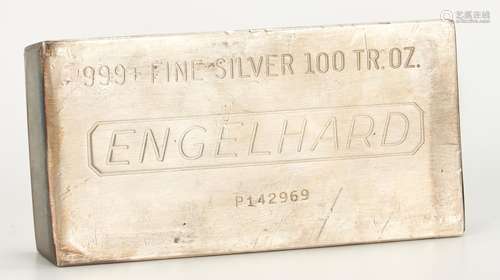 Engelhard Silver Ingot, 100 Troy Ounces