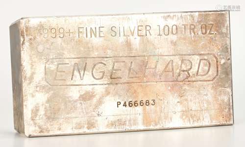 Engelhard Silver Ingot, 100 Troy Ounces