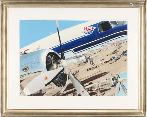 Scott Paulk Acrylic Painting, Piedmont Airlines