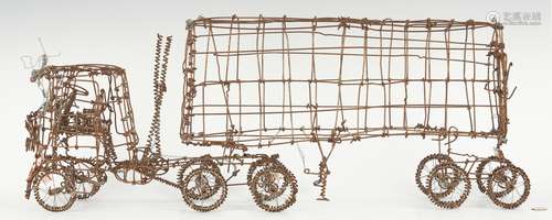 Vannoy Streeter Semi-Truck Wire Sculpture