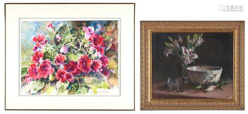 2 Southern Still Lifes by Elizabeth Brandon, Josie Van Gent Edell