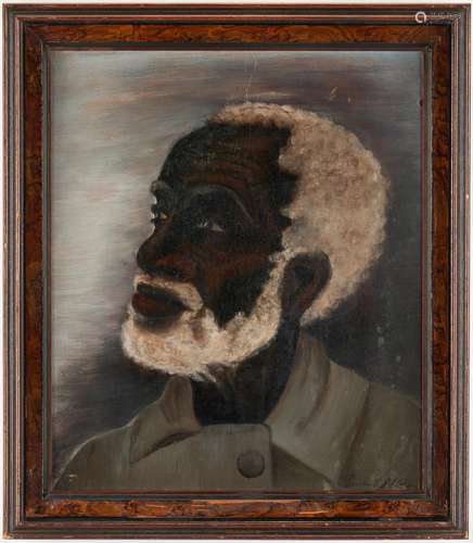 Folk Art O/B Portrait of a Black Man