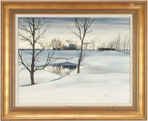 John Chumley Winter Landscape Watercolor