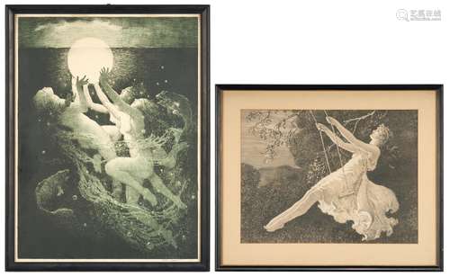 2 Arthur Spear Figural Prints, 