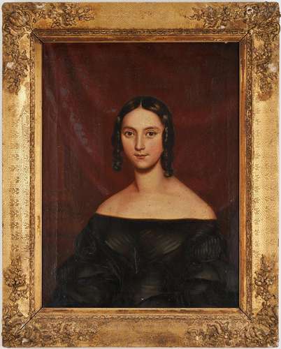 British School 19th Cent. O/C, Portrait of Woman