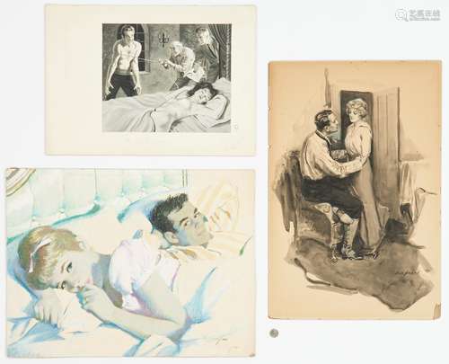 3 Book or Magazine Illustrations incl. Sarnoff, Grefe