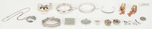 Designer Sterling jewelry incl. Tiffany, 12 items