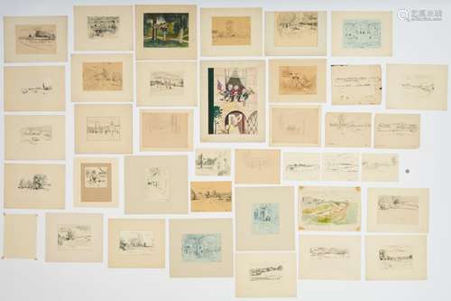 38 Garth Williams Works on Paper, incl. New Yorker WWII