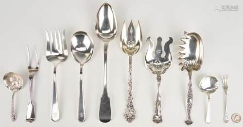 10 Sterling Serving Utensils inc. Stuffing Spoon