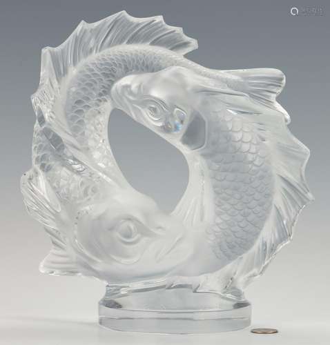 Lalique Deux Poissons Sculpture